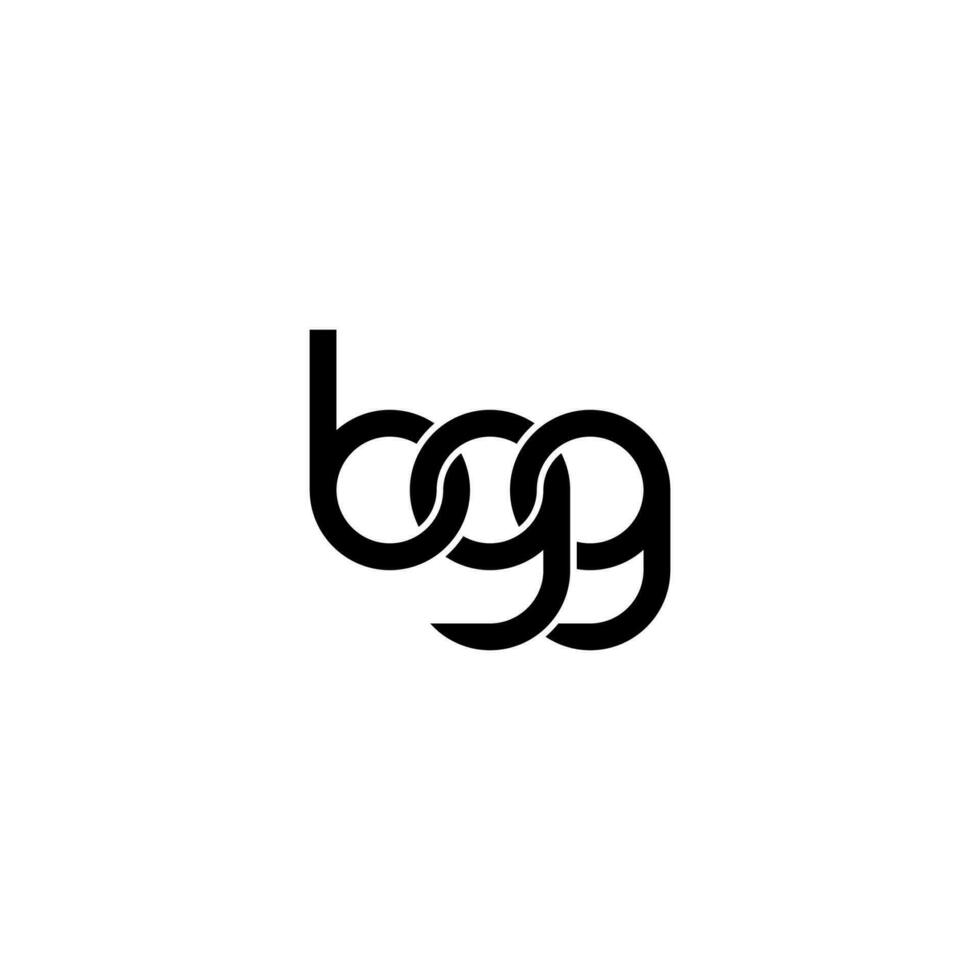 letras bgg logotipo simples moderno limpo vetor