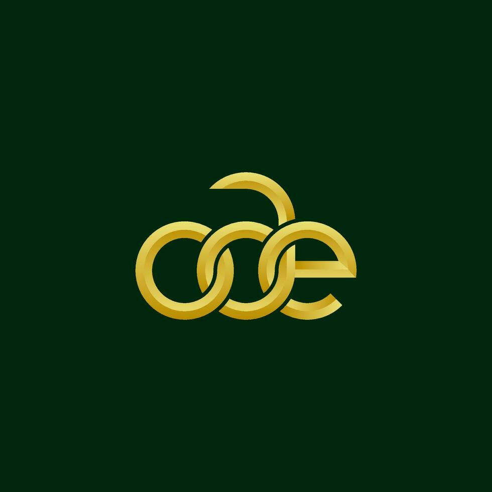 letras oae logotipo simples moderno limpo vetor