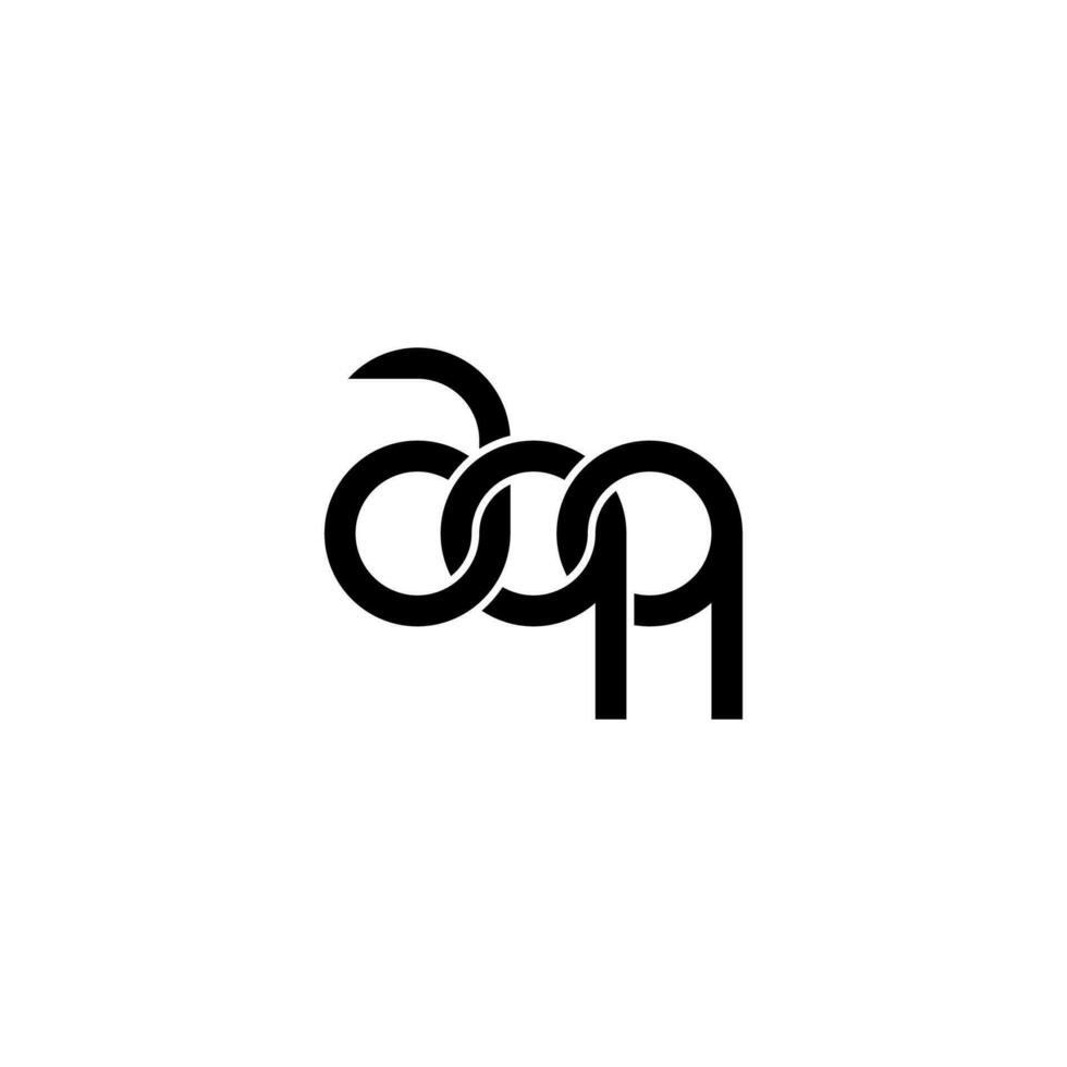 letras logotipo aqq simples moderno limpo vetor