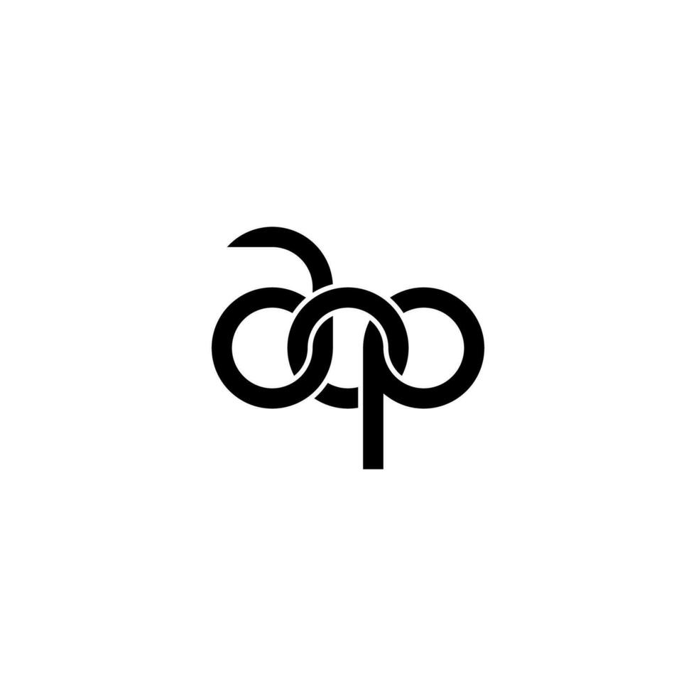 letras aop logotipo simples moderno limpo vetor