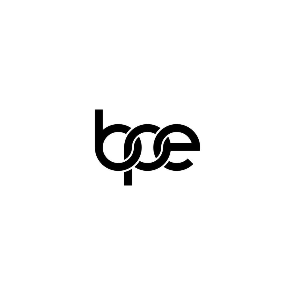 letras logotipo bpe simples moderno limpo vetor