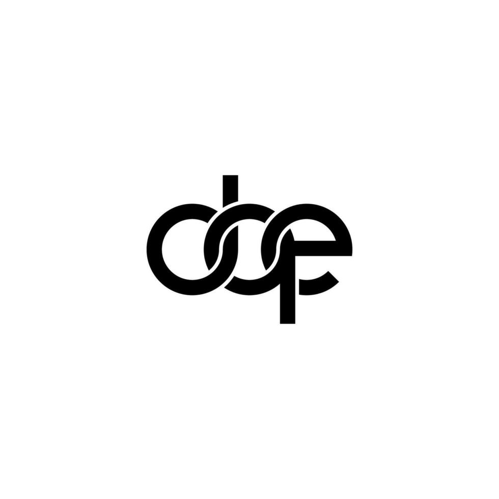 letras dqe logotipo simples moderno limpo vetor