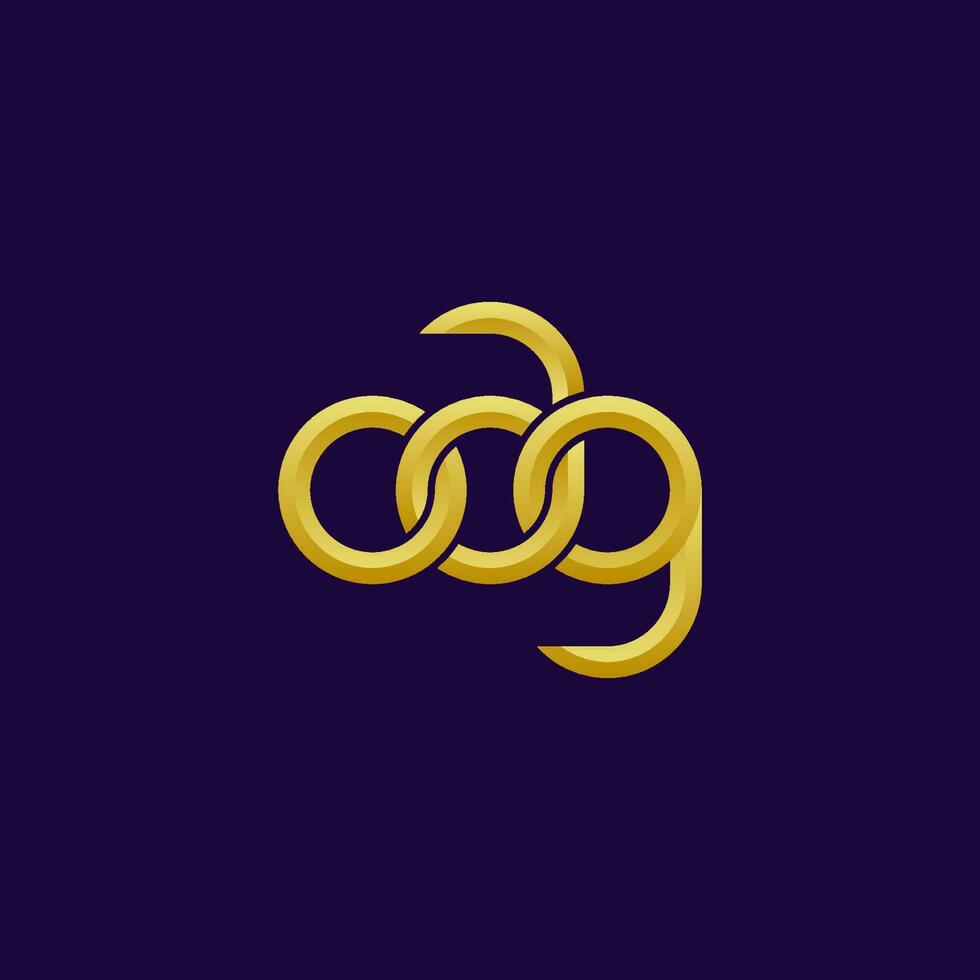 letras oag logotipo simples moderno limpo vetor