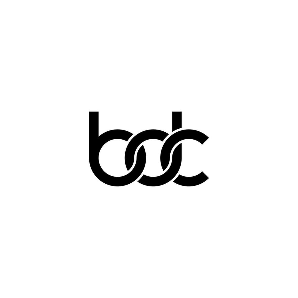 letras logotipo bdc simples moderno limpo vetor