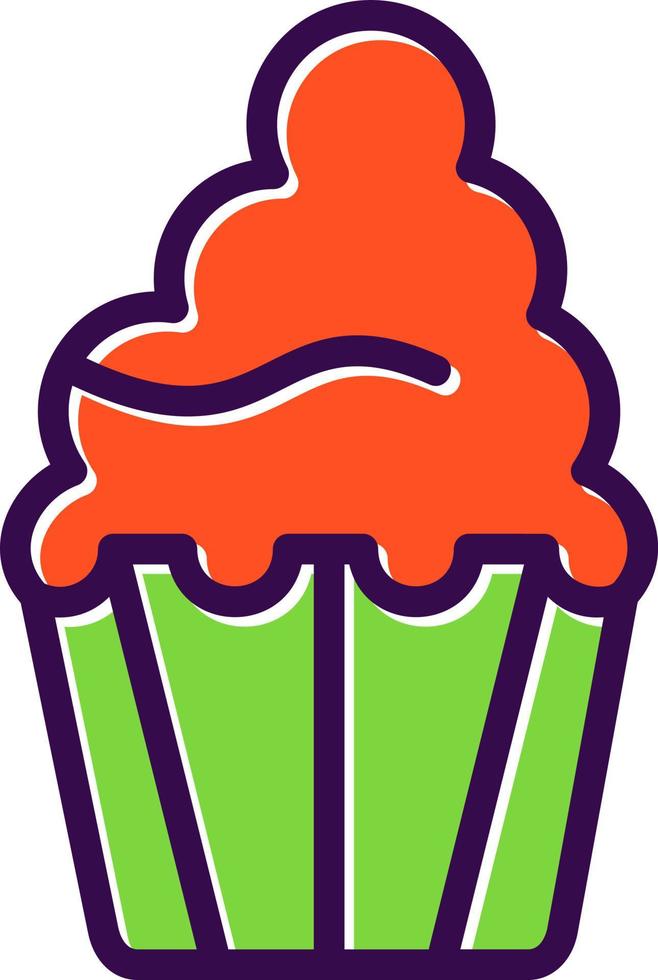 design de ícone de vetor de cupcake