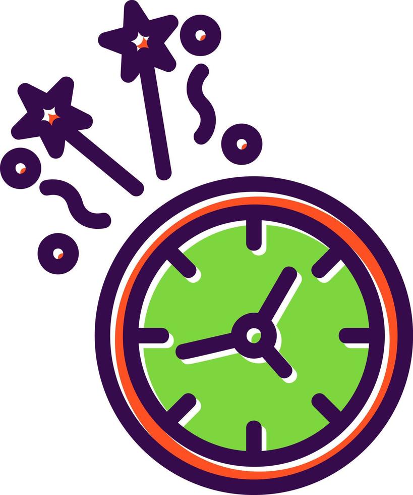 design de ícone de vetor de relógio de ano novo