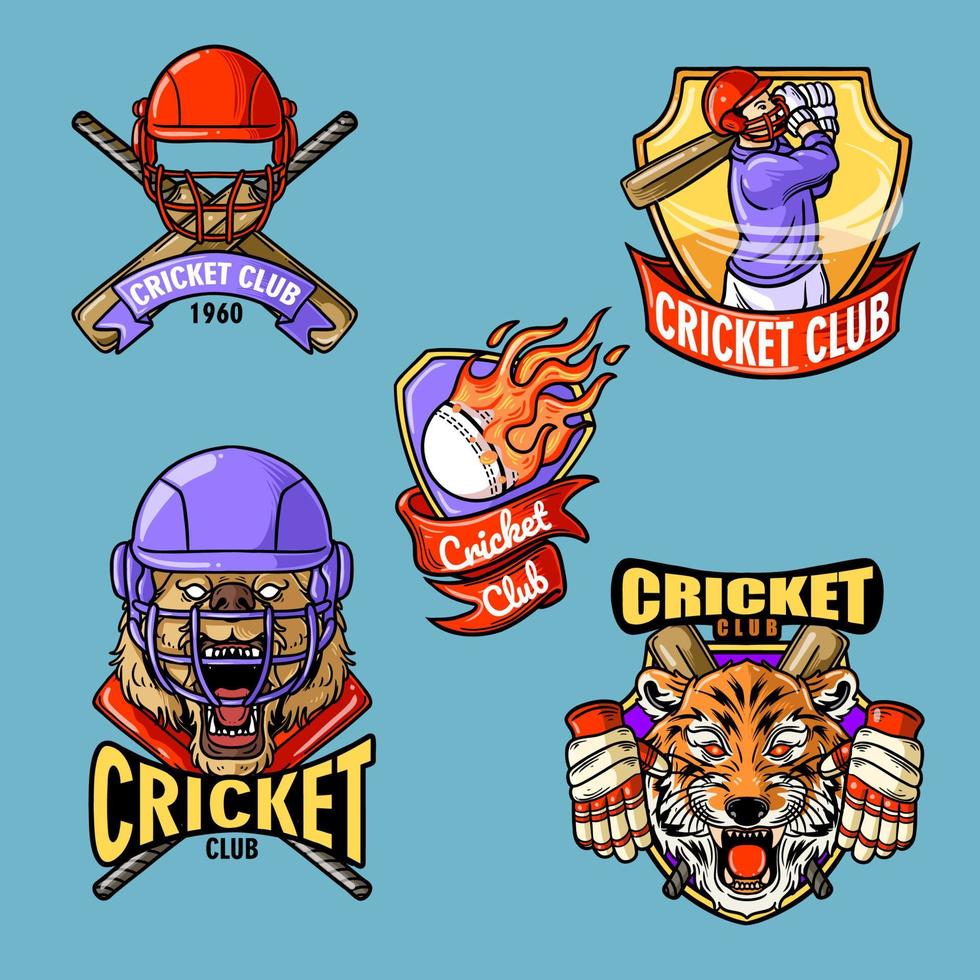 esporte de logotipo de críquete vetor