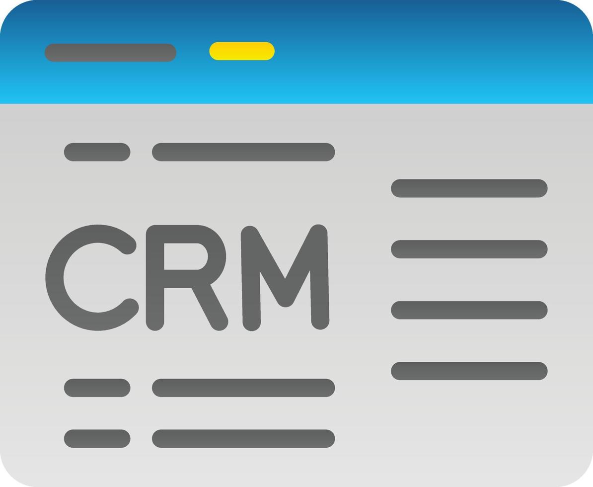 design de ícones vetoriais crm vetor