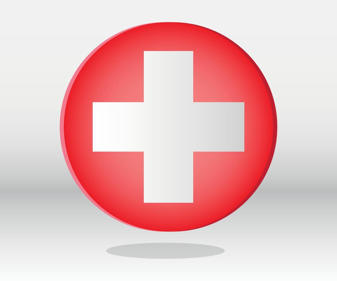 ilustração de primeiros socorros do vetor médico moderno do logotipo da cruz vermelha