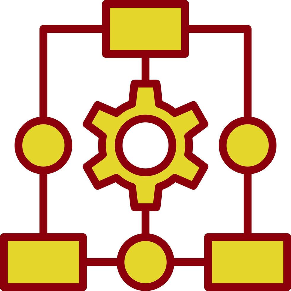 design de ícone de vetor de processo de fluxo de trabalho