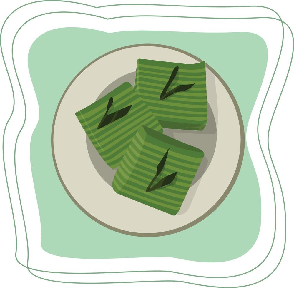 ilustração de design plano de comida asiática kuelapis vetor