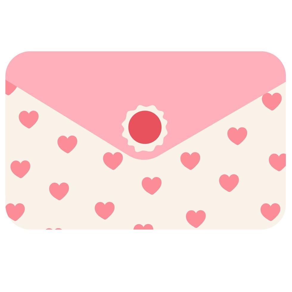 vetor de carta de amor. vetor de caixa de correio. carta de amor na caixa de correio. estoque vetorial de uma caixa de correio com uma carta de amor