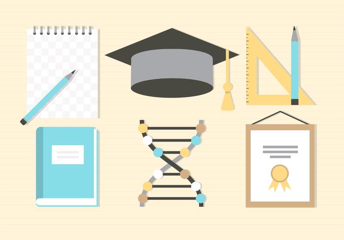Elementos vetoriais gratuitos de volta para a escola vetor