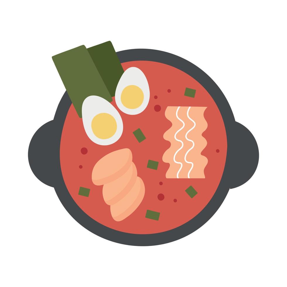 vetor de design de ilustração de macarrão ramen dos desenhos animados. comida asiática para menu de restaurantes