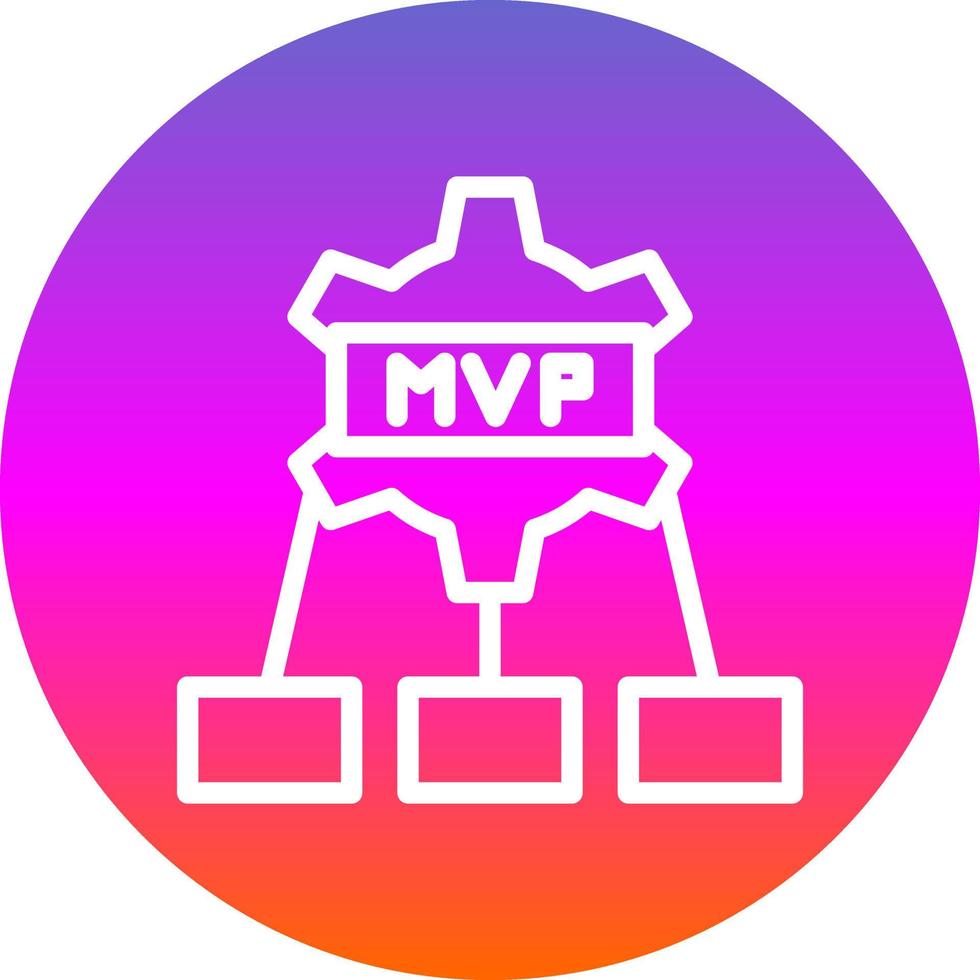 design de ícone vetorial mvp vetor