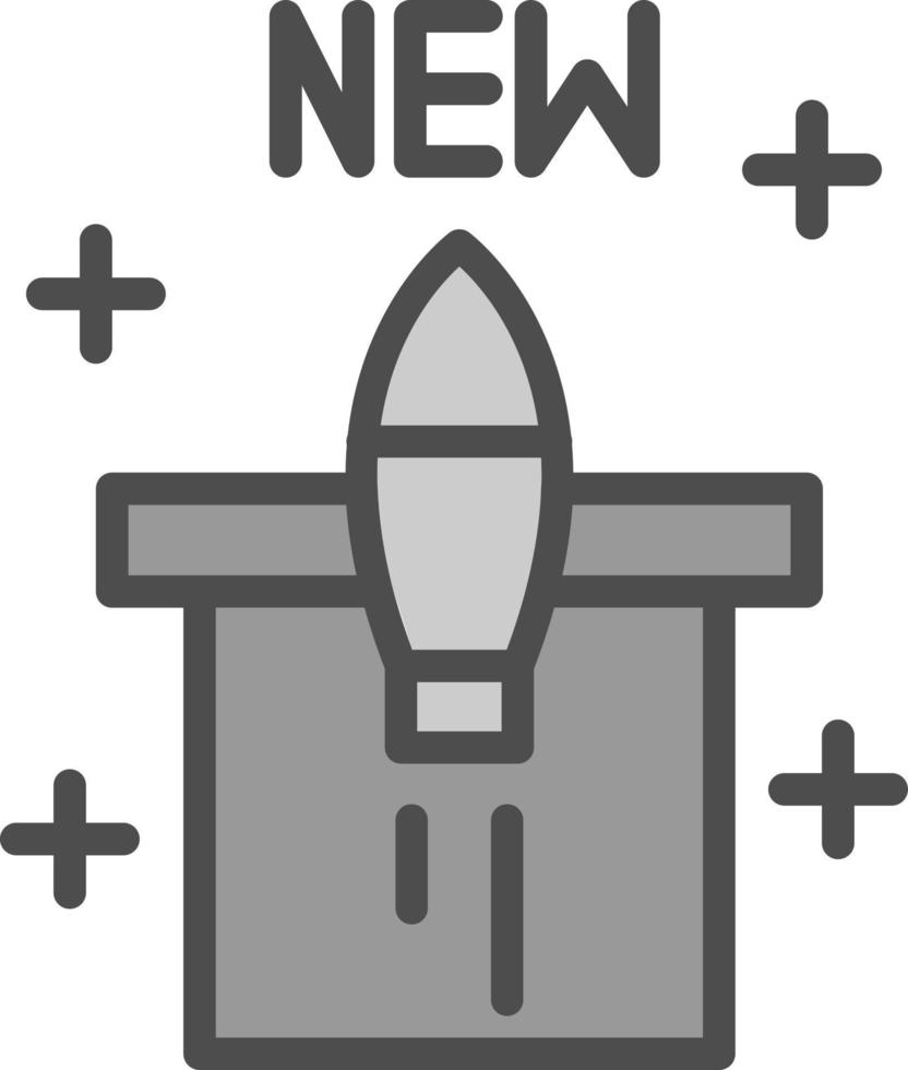 design de ícone vetorial de lançamento de novo produto vetor