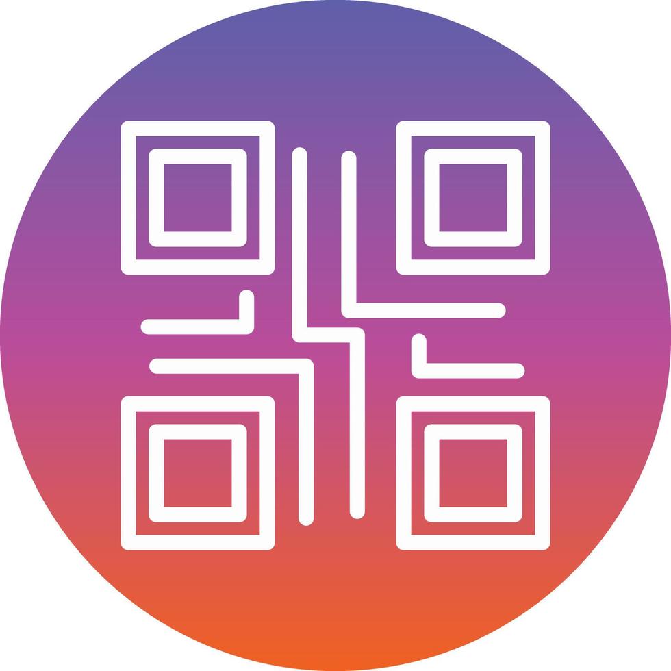 design de ícone vetorial de código qr vetor