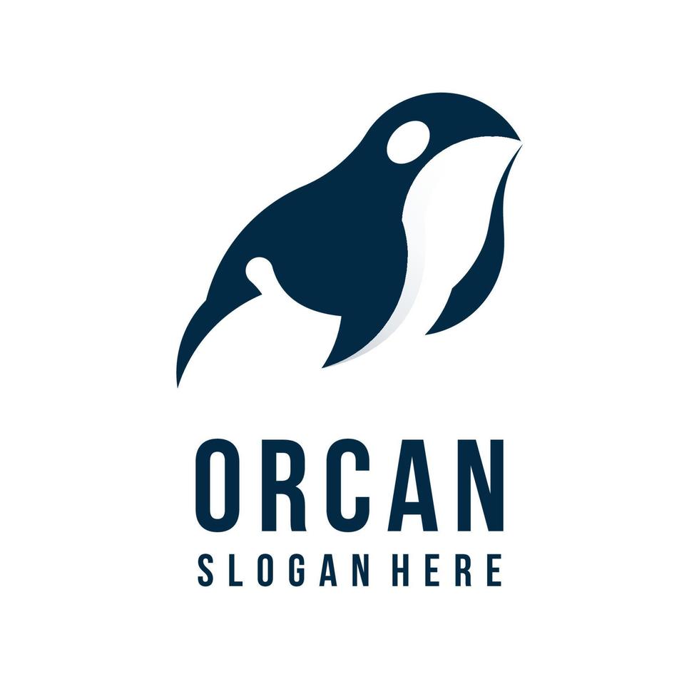 logotipo da mascote orcan vetor