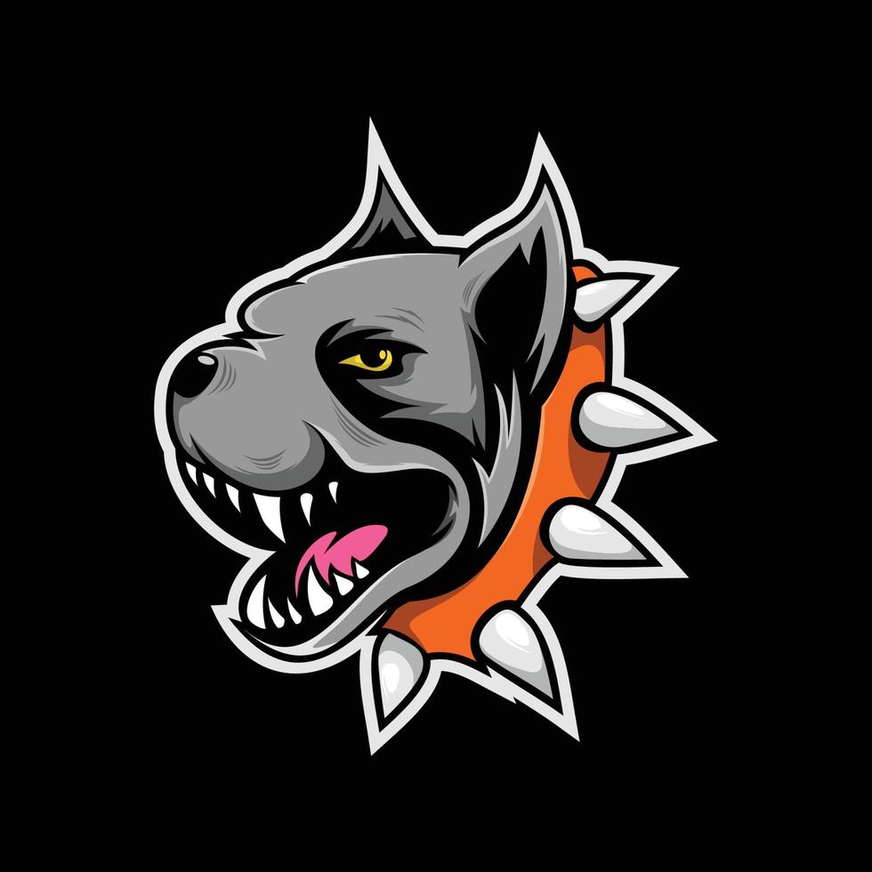 logotipo da mascote bulldog vetor