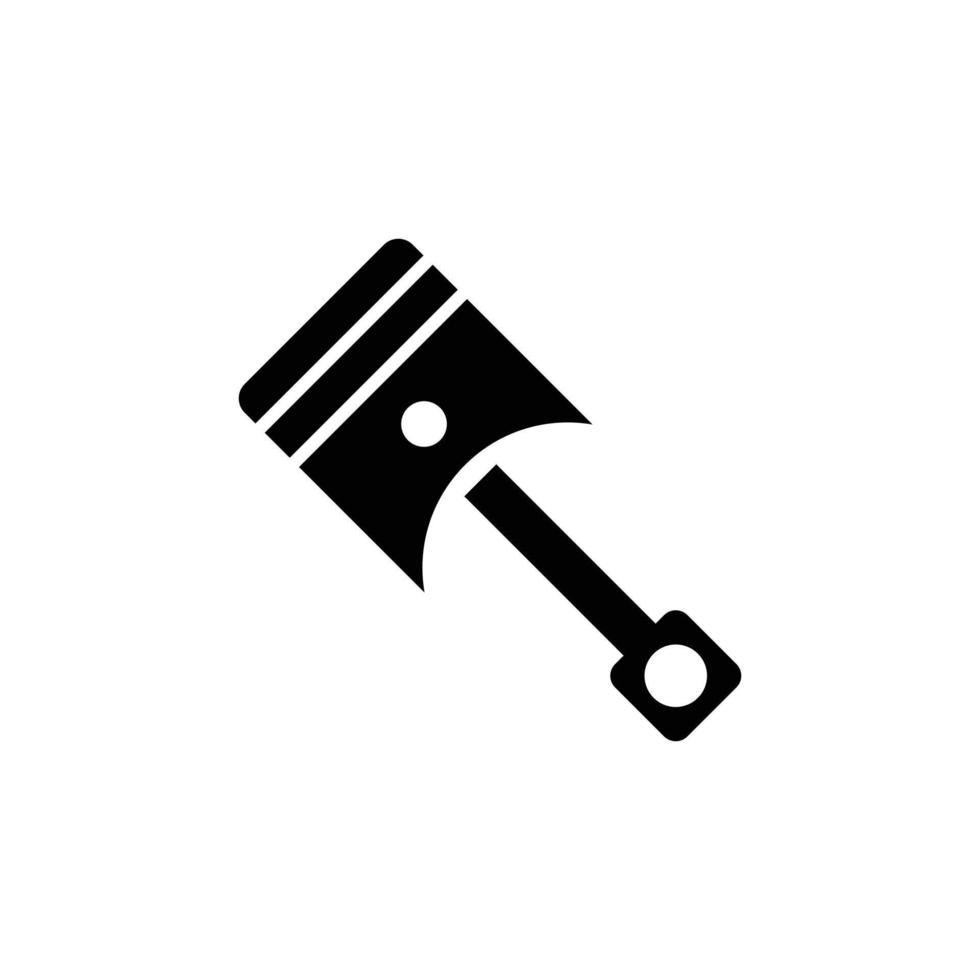 eps10 ícone de arte sólida abstrata de pistão de vetor preto ou logotipo isolado no fundo branco. símbolo de peça de motocicleta ou carro em um estilo moderno simples e moderno para o design do seu site e aplicativo móvel
