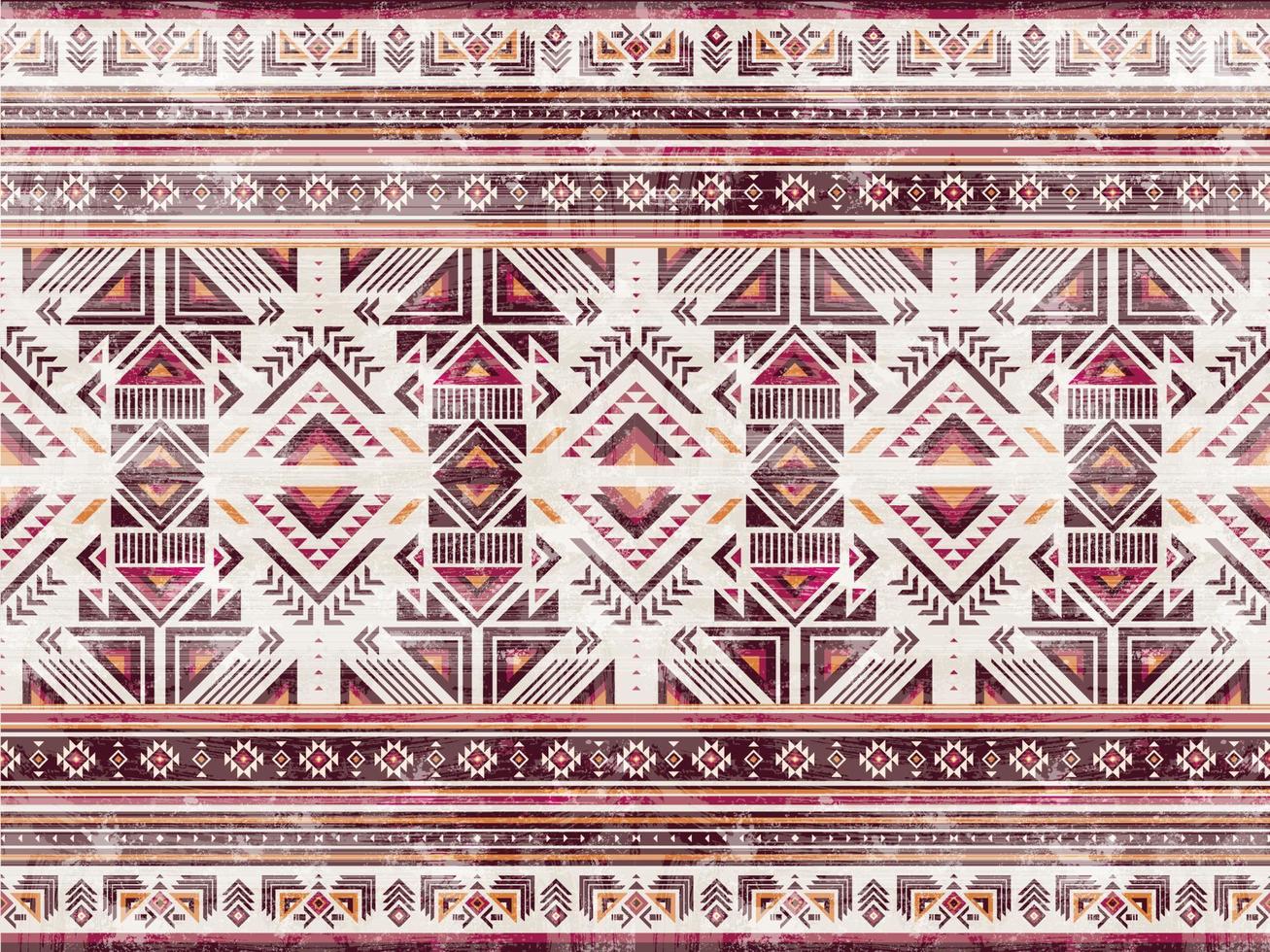 padrão nativo americano padrão de ornamento indiano geométrico étnico textura têxtil padrão asteca tribal navajo tecido mexicano decoração vetorial sem costura vetor