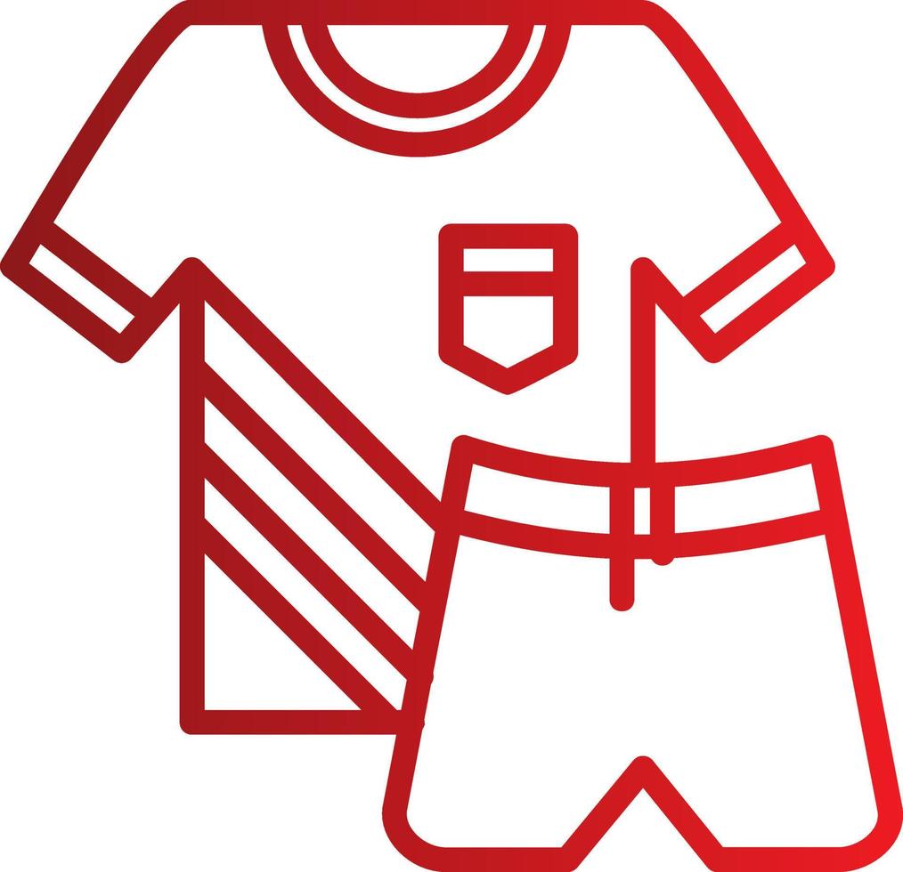 ícone de vetor de roupas esportivas
