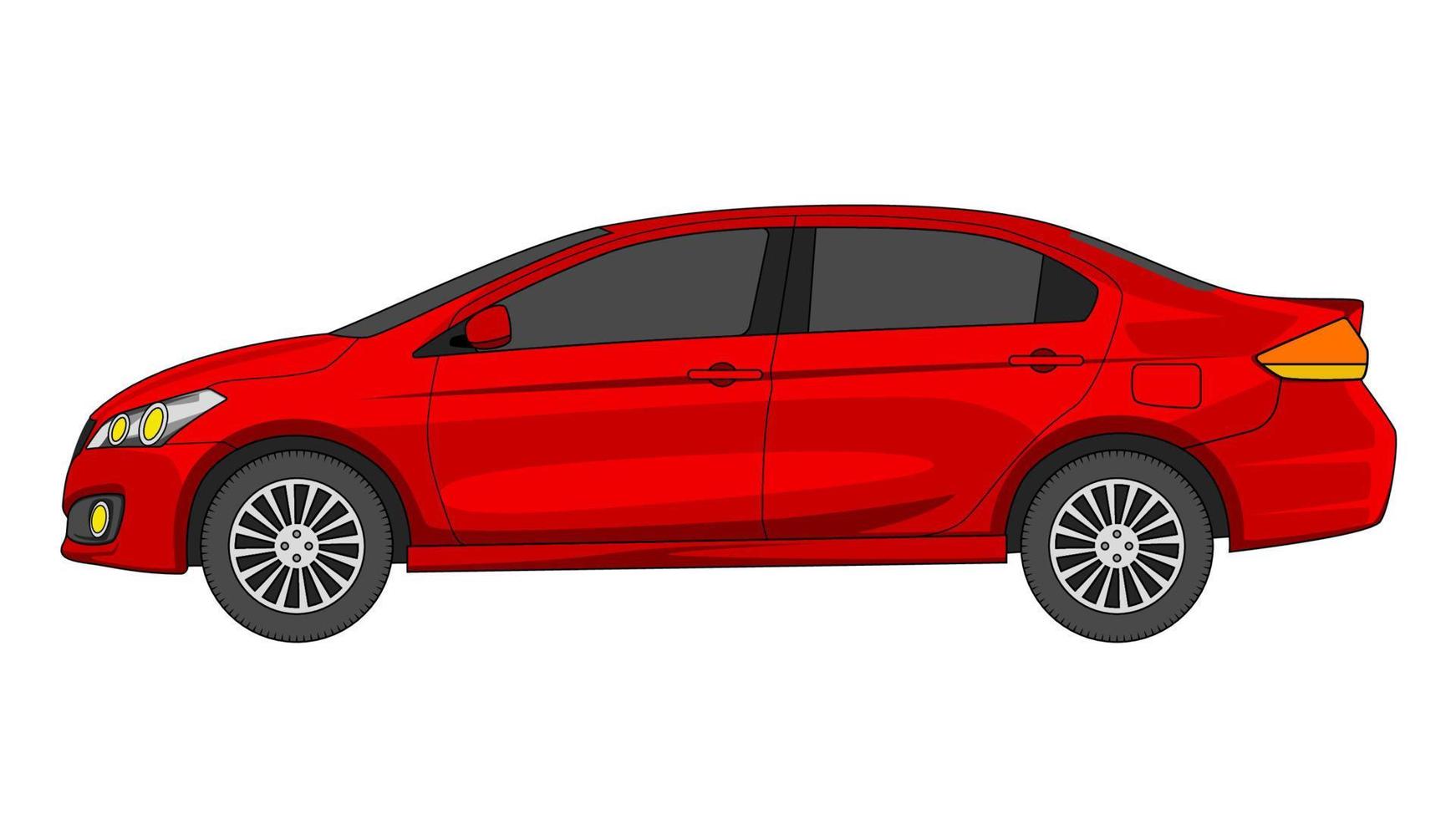 vetor de carro sedan premium, ilustração vetorial de carro sedan em estilo simples.