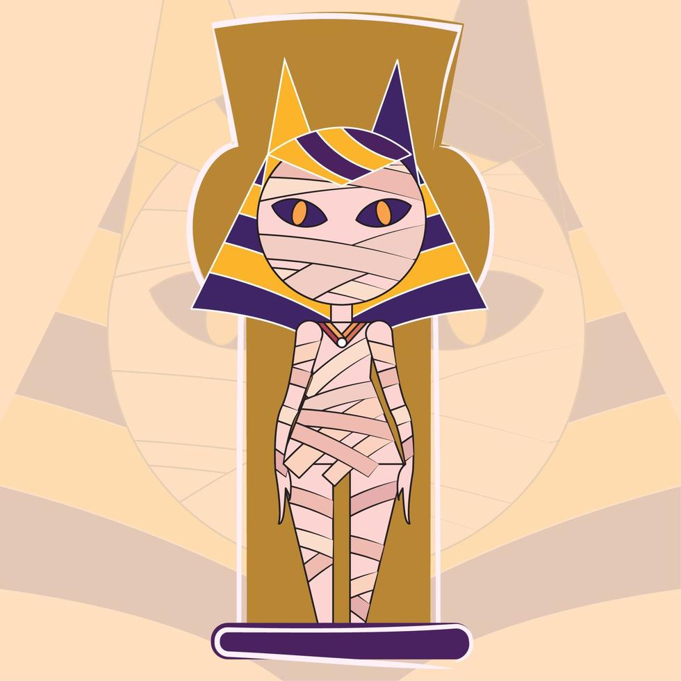 ilustração em vetor ícone antigo Egito múmia isolada