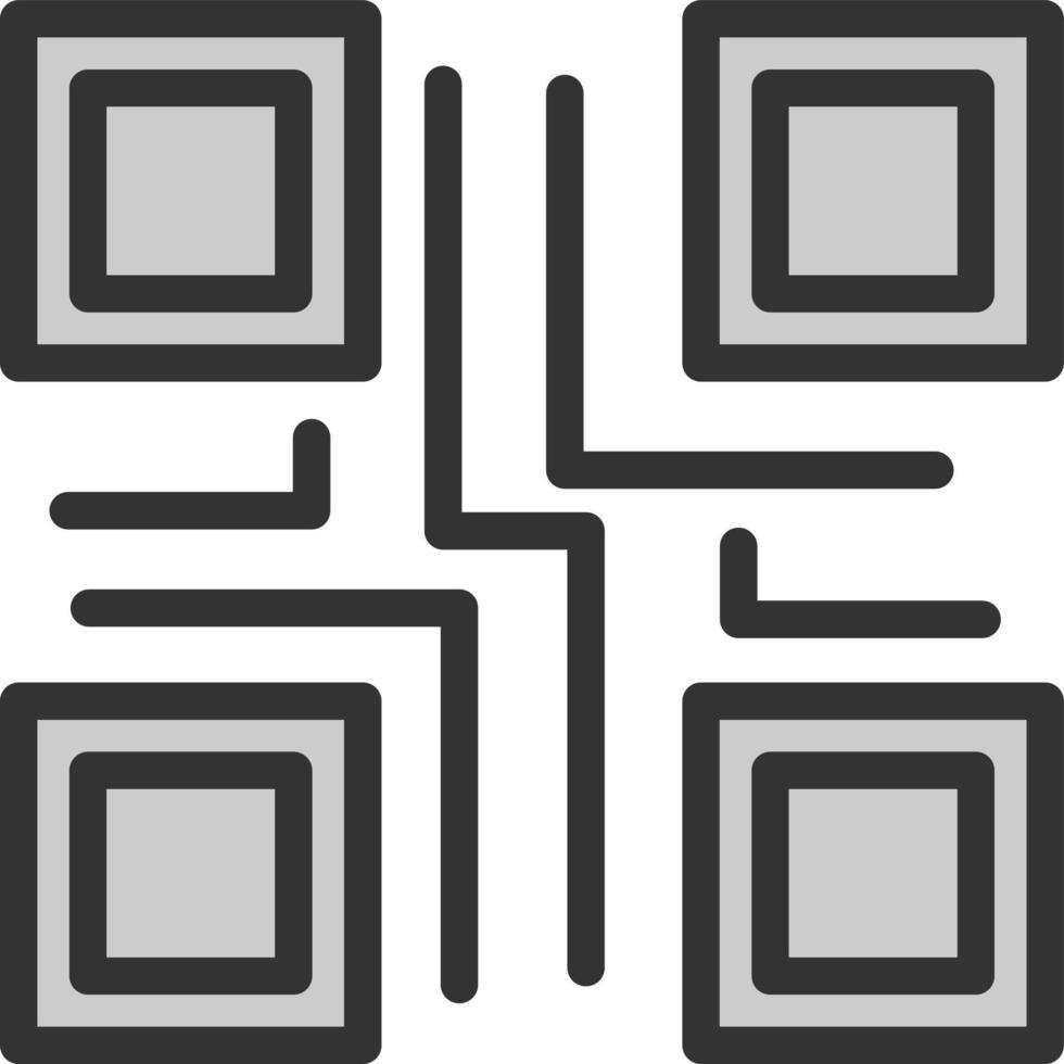 design de ícone vetorial de código qr vetor