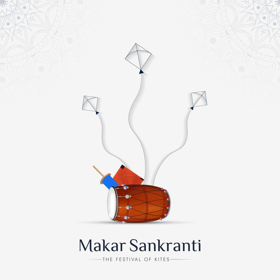 post de mídia social feliz makar sankranti vetor