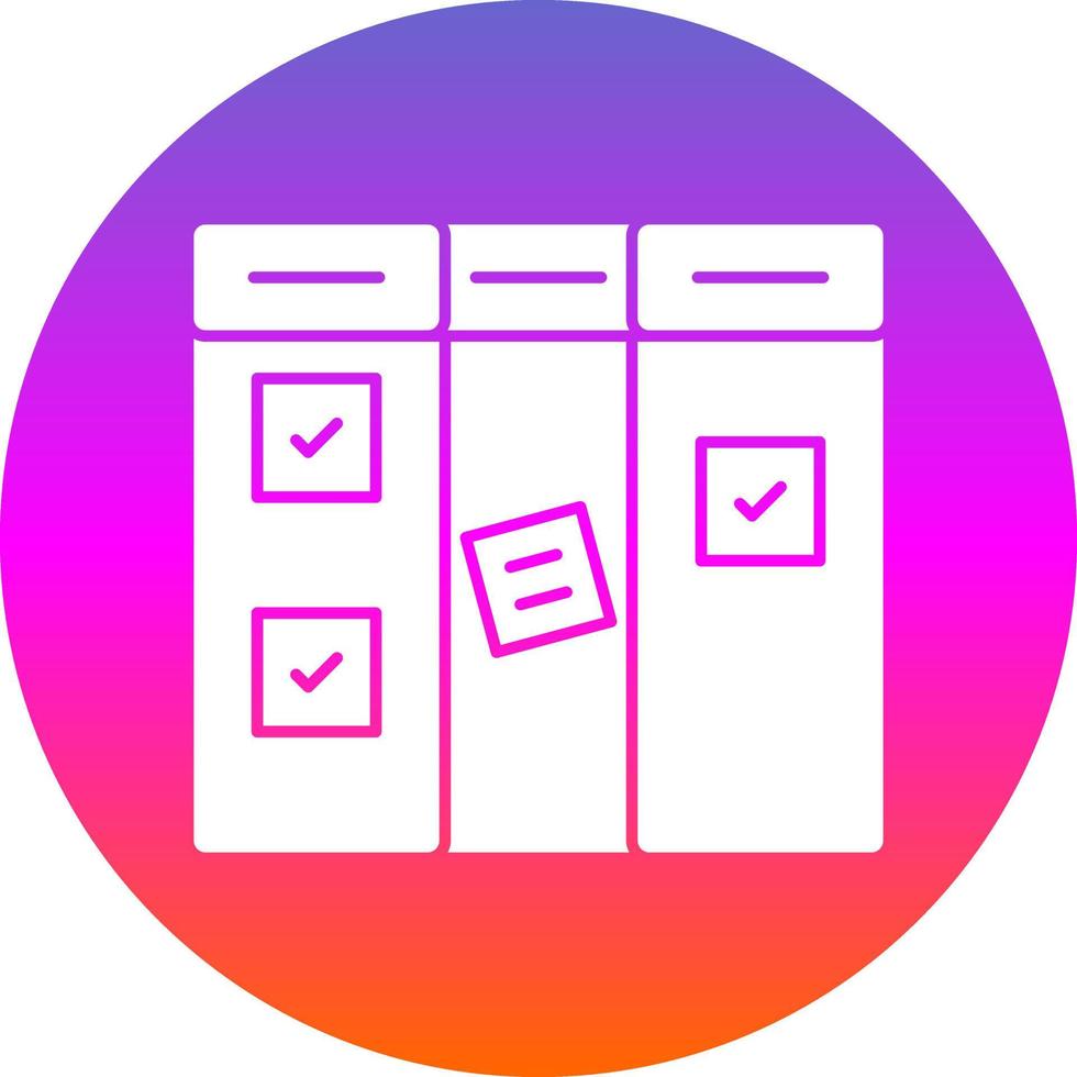 design de ícone vetorial kanban vetor