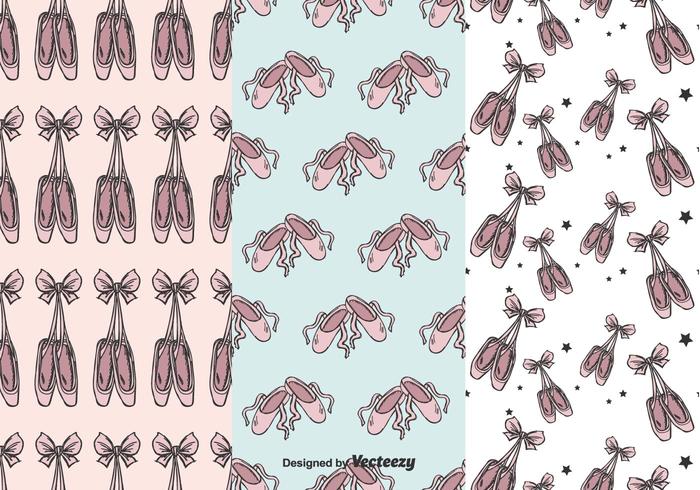 ballet pointe shoes vector pattern