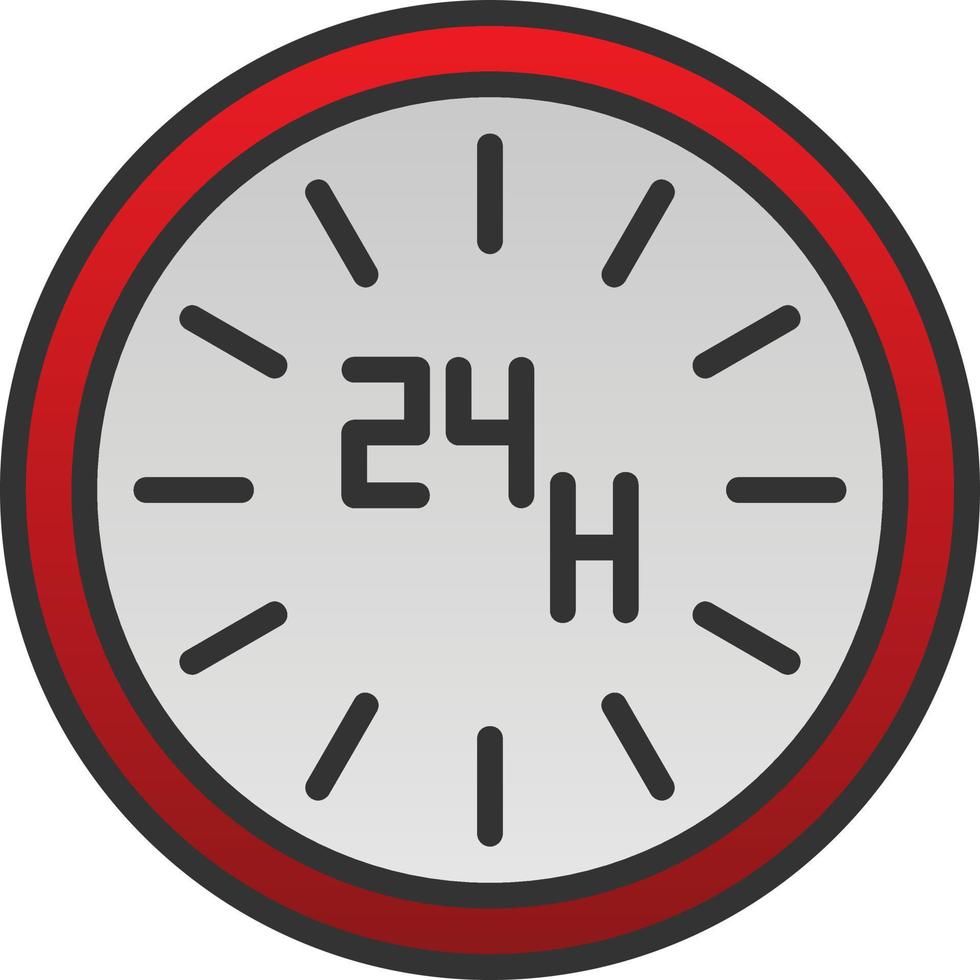 24 horas de design de ícone vetorial vetor