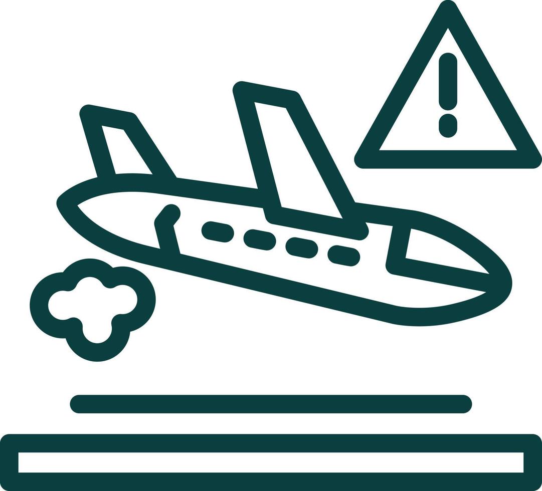 design de ícone de vetor de acidente de avião