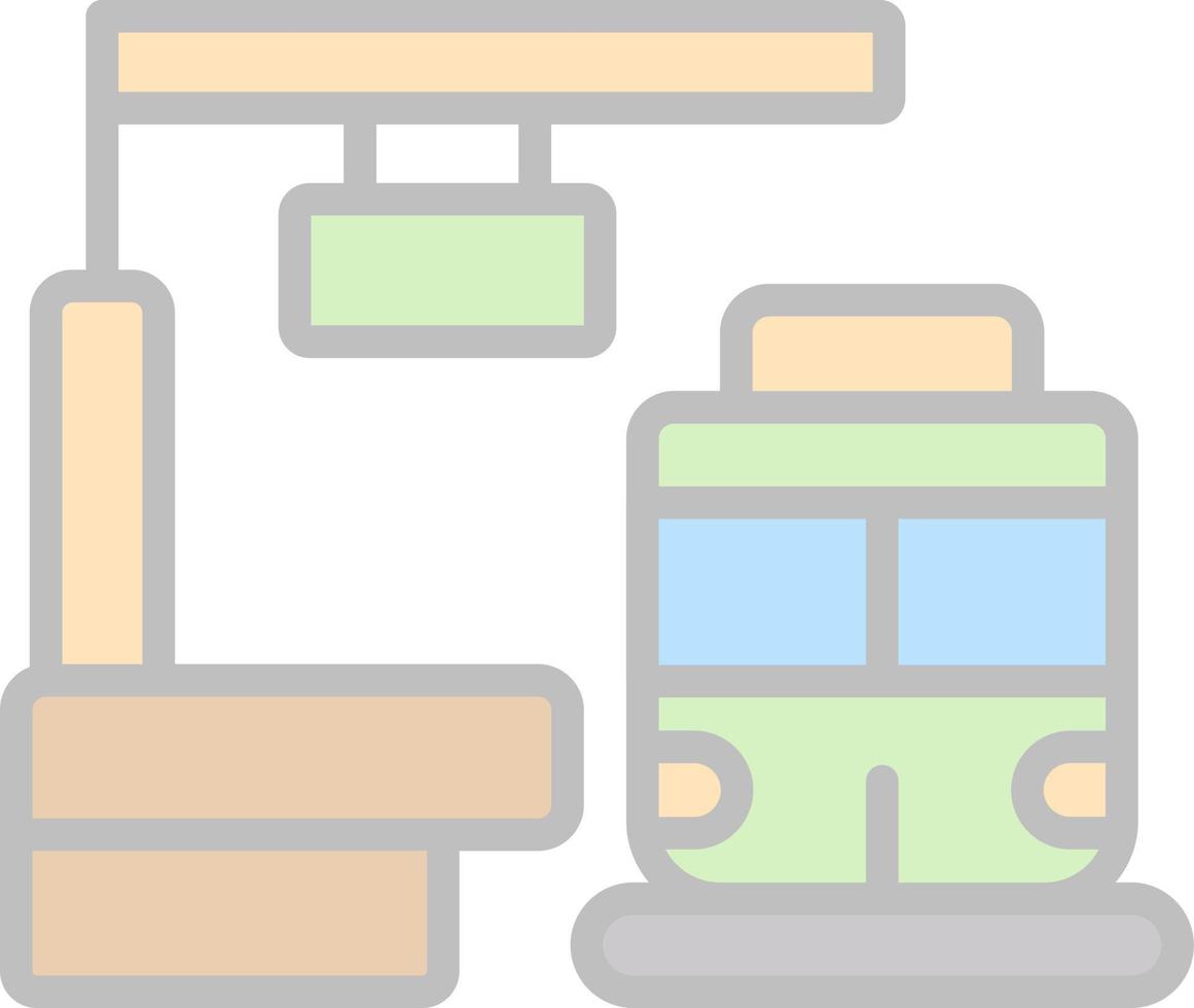 design de ícone de vetor de plataforma de trem