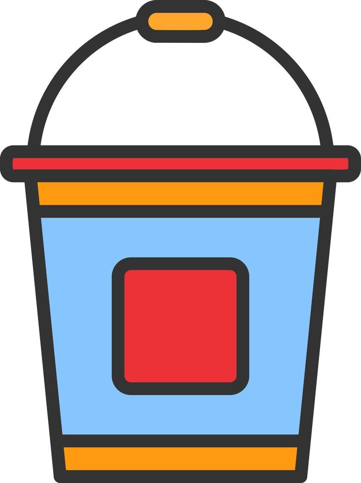 design de ícone de vetor de balde