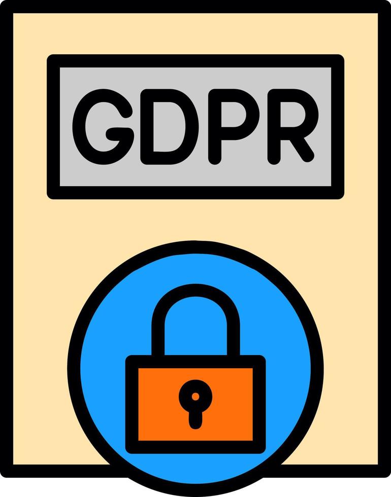 design de ícone de vetor de política gdpr