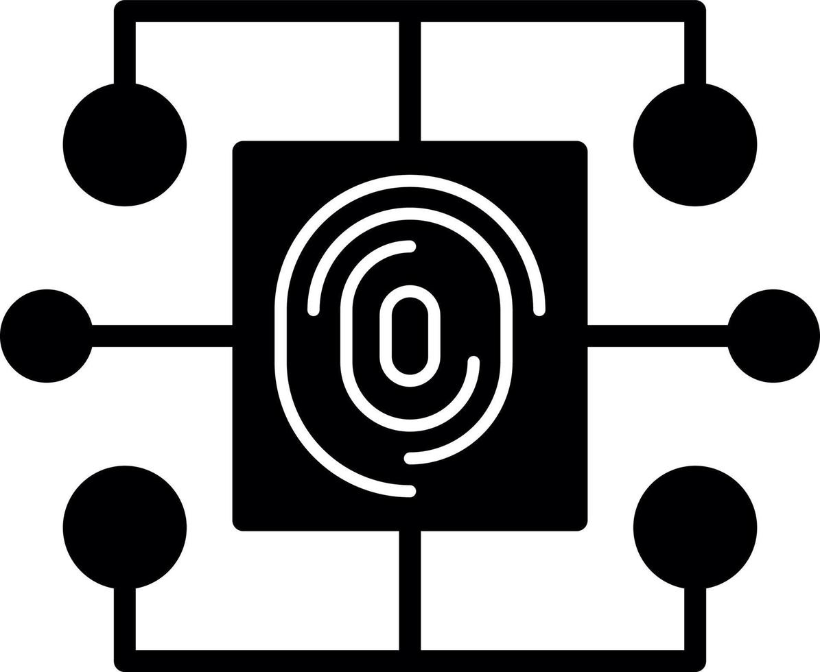 design de ícone de vetor de dados biométricos
