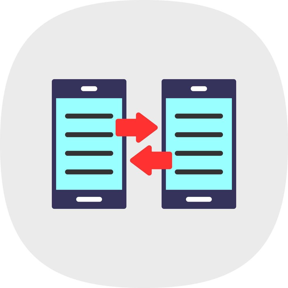 design de ícone vetorial de transferência de dados vetor