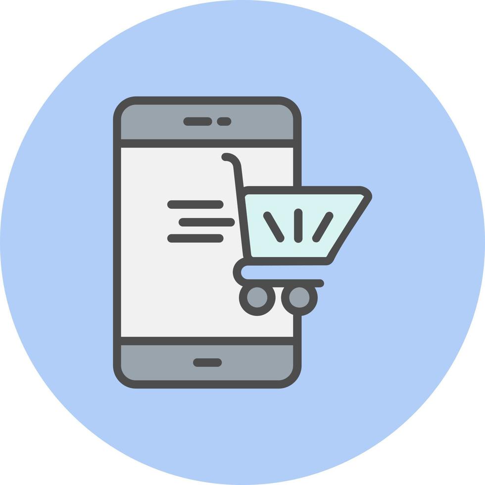 ícone de vetor de compras online