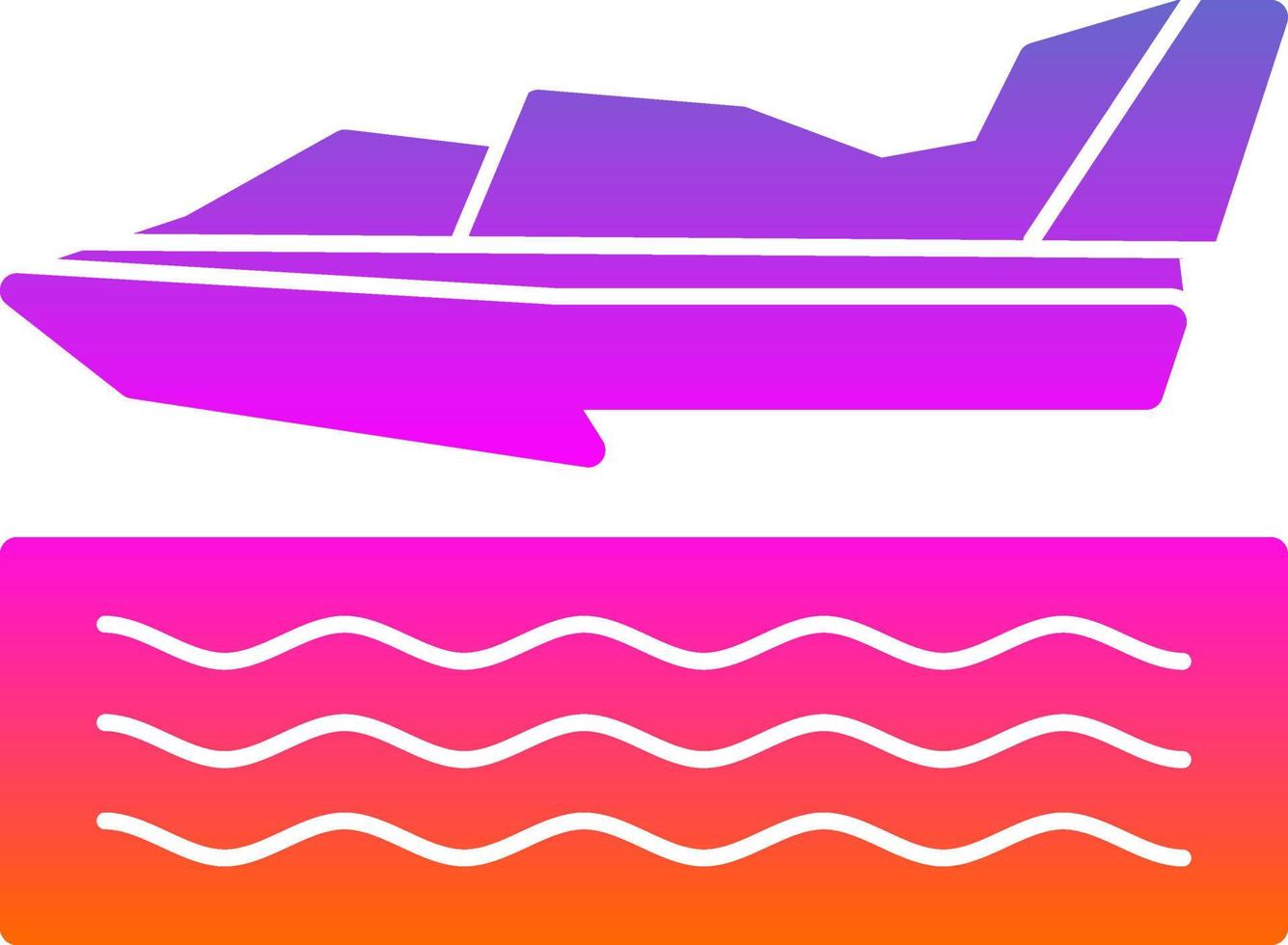 design de ícone de vetor de corrida de hidroavião