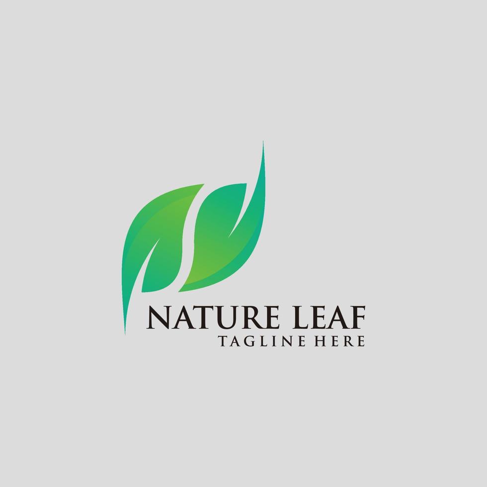 vetor de ícone de logotipo de folha de natureza isolado