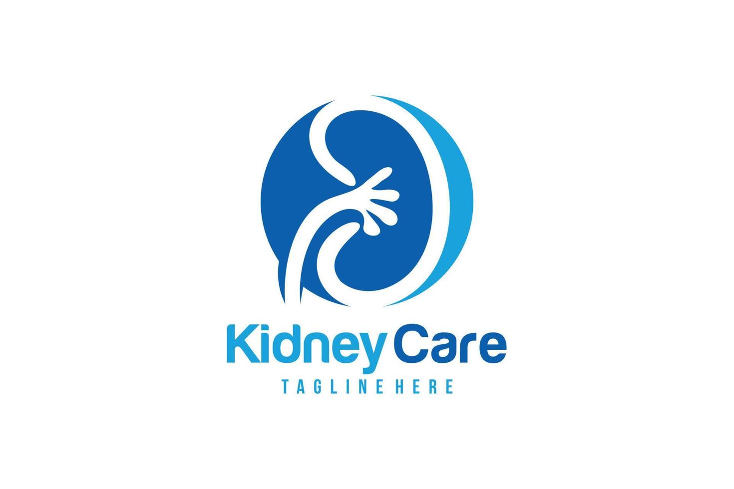 vetor de ícone de logotipo de cuidado renal isolado