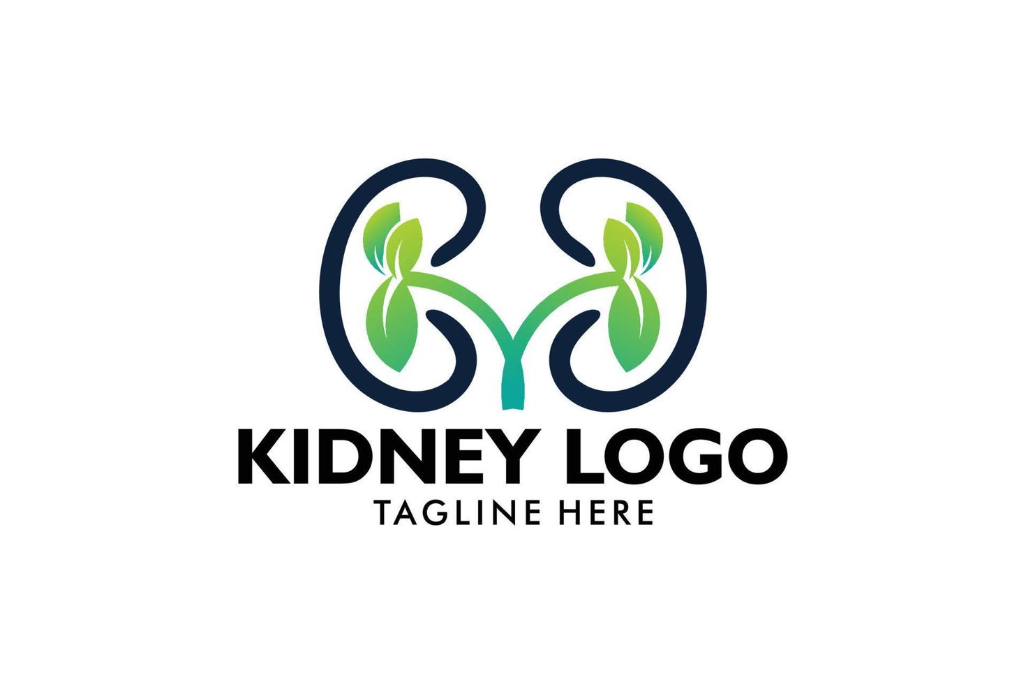 vetor de ícone de logotipo de cuidado renal isolado