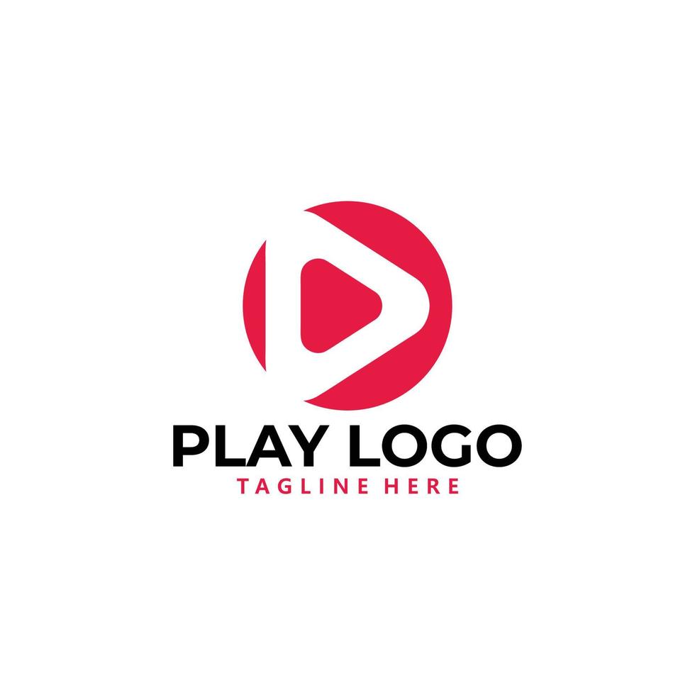 jogar vetor de ícone de logotipo isolado