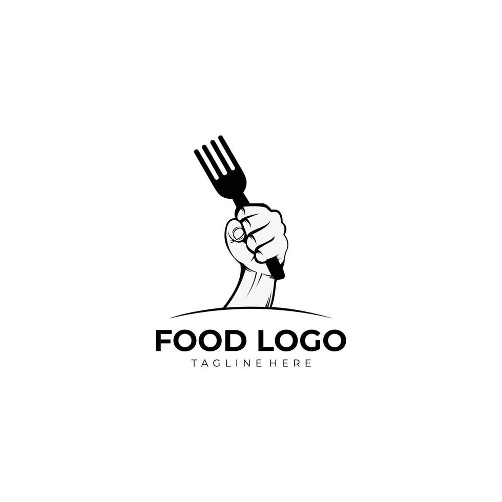 vetor de ícone de logotipo de comida fitness isolado