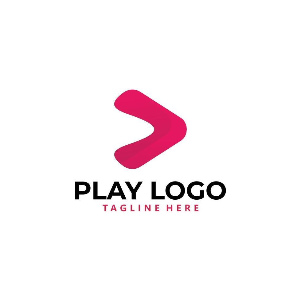 jogar vetor de ícone de logotipo isolado