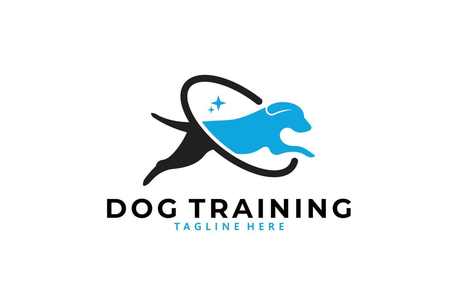 vetor de ícone de logotipo de treinamento de cachorro isolado