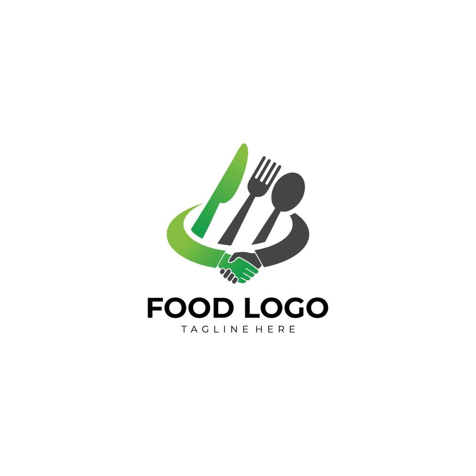 vetor de ícone de logotipo de comida isolado
