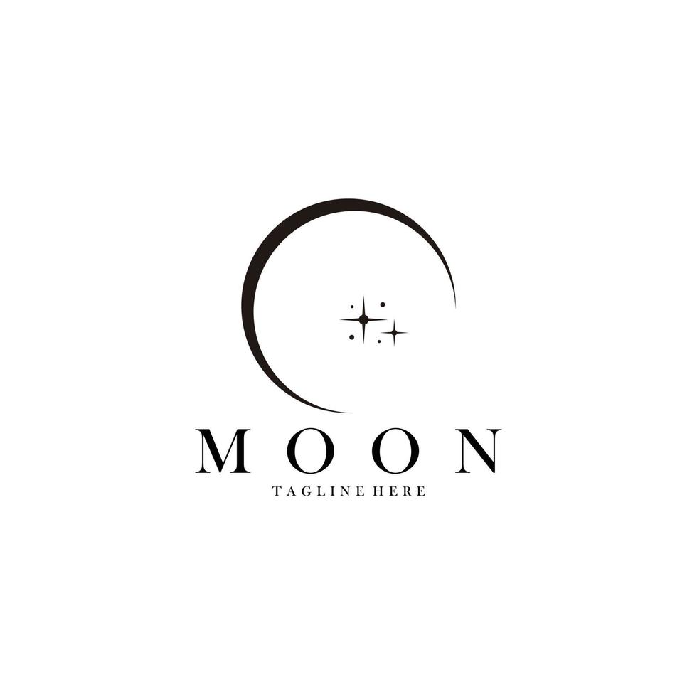 vetor de ícone do logotipo da lua isolado